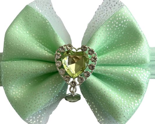 Mint Sparkle Bloom Bows Baby Headbands