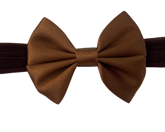 Brown bow tie on a white background