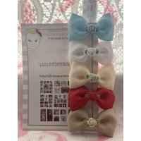 Mini Clips Set of 5 With Roses
